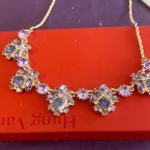 Marchesa Gold and Lavender Necklace - Picture 1 of 5
